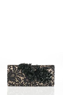 Oscar de la Renta Embroidered Bow Roll Clutch - Lyst
