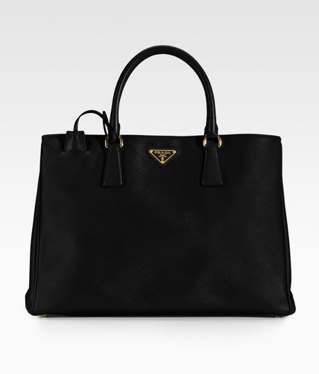 Prada Saffiano Lux Tote in Black - Lyst