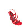 Marc Jacobs Leather and Calf Velvet Snake Sandals in Red (snake) - Lyst