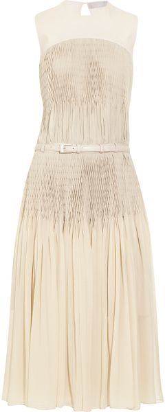 Preen Gatsby Pleated Silk-georgette Dress - Lyst