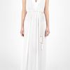 Diane Von Furstenberg White Calypso Long Plissé Kaftan in White - Lyst