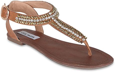 cognac sandals flat