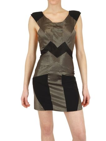 Guishem Metallic Stretch Satin Dress - Lyst
