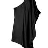 Halston Heritage One Shoulder Silk Kaftan Dress in Black - Lyst