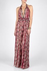 M Missoni Halter Neck Vertical Striped Jumpsuit