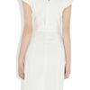 Milly Haley Belted Linenblend Dress in White - Lyst
