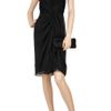 Alberta Ferretti Draped Silkchiffon Dress in Black - Lyst