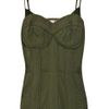 Elizabeth And James Militarystyle Cotton Corset in Green - Lyst