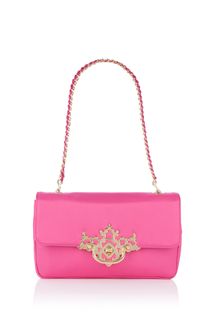 Love Moschino Pink Baroque Clasp Chain Handle Bag - Lyst