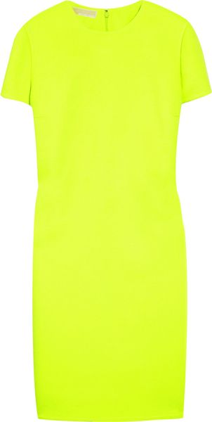 Michael Kors Neon Wool-blend Shift - Lyst