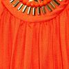 Milly Embellished Silk Trapeze Dress in Orange - Lyst