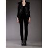 Balmain Distressed Denim Biker Jacket in Black - Lyst