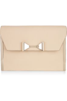 Chloé Rachel Bow-embellished Leather Clutch - Lyst