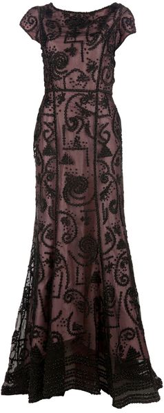 Oscar de la Renta Layered Evening Dress - Lyst