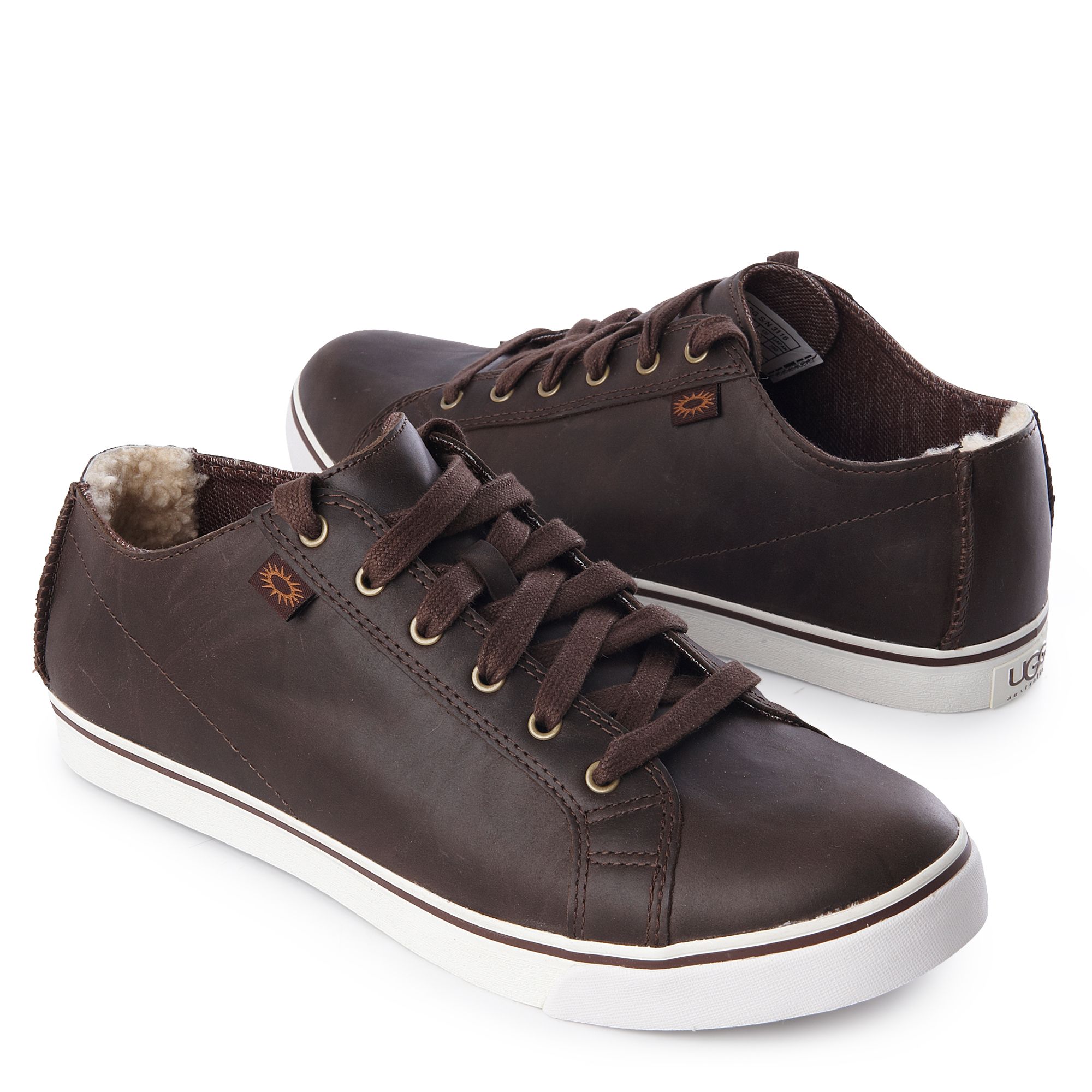 brown canvas trainers
