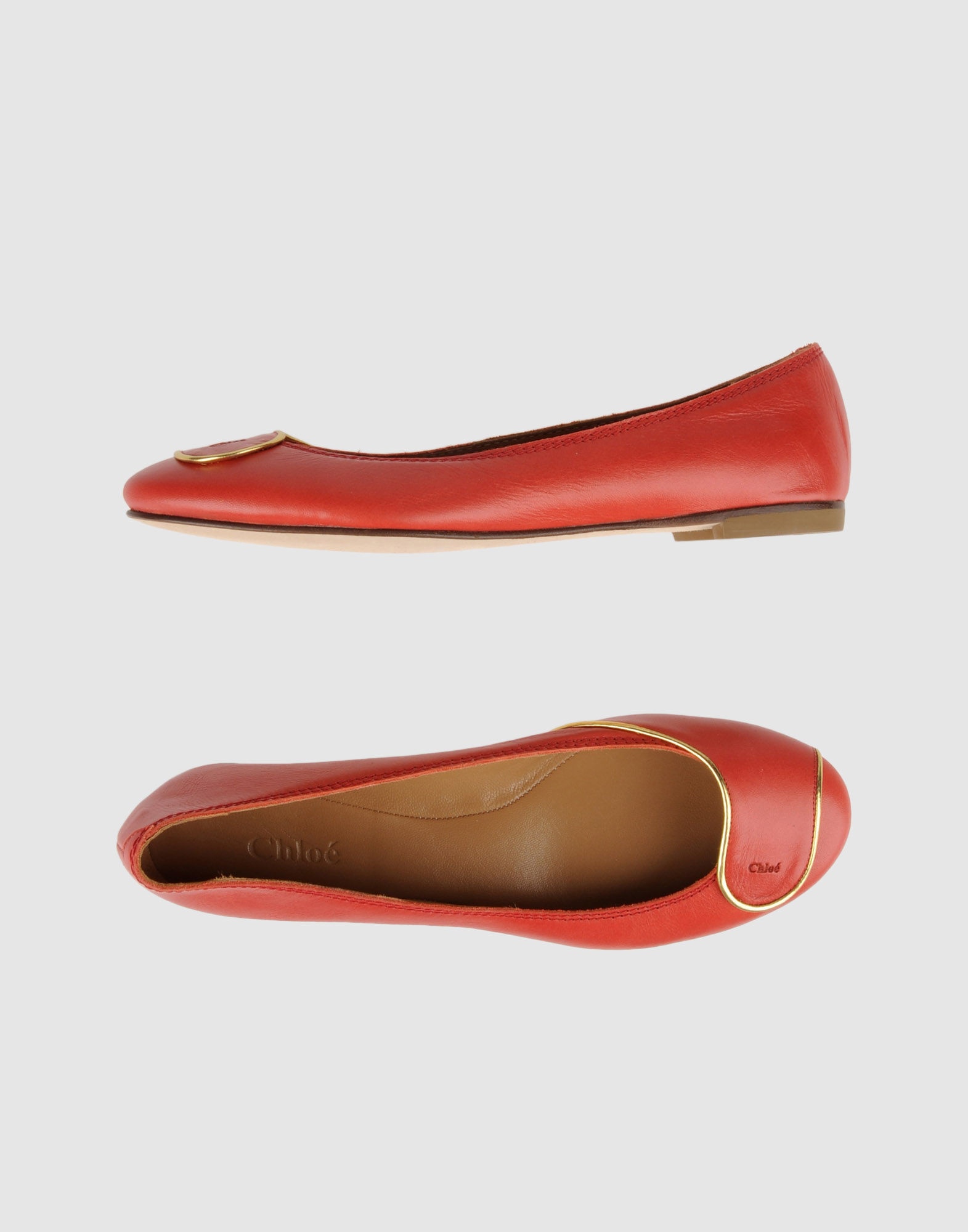 coral ballet flats