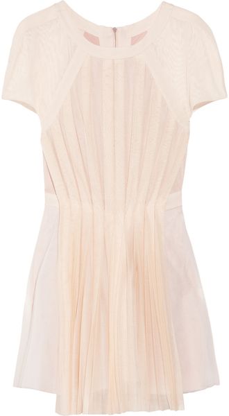 Dion Lee Pleated Silk-tulle Dress - Lyst