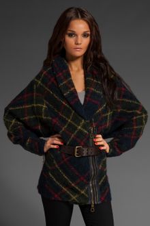 L.a.m.b. Boucle Check Coat - Lyst