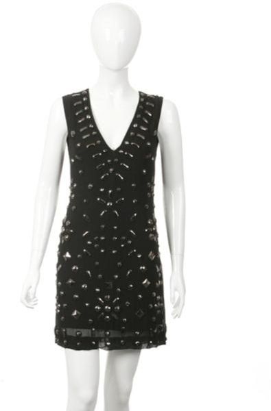 French Connection Womens Bubble Beading Sleeveless Dress in Black - Lyst