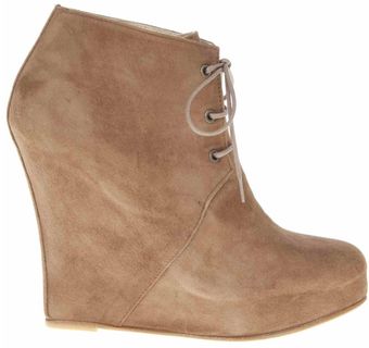Opening Ceremony Stefania Suede Mink Wedge Ankle Boot - Lyst
