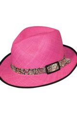 Pachacuti Liberty Narrow Brim Fedora : Pink