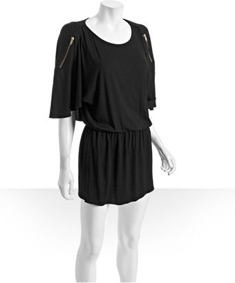 T-bags Black Jersey Cape Back Dolman Dress - Lyst