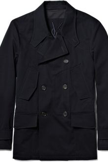 Yves Saint Laurent Double-breasted Pea Coat - Lyst