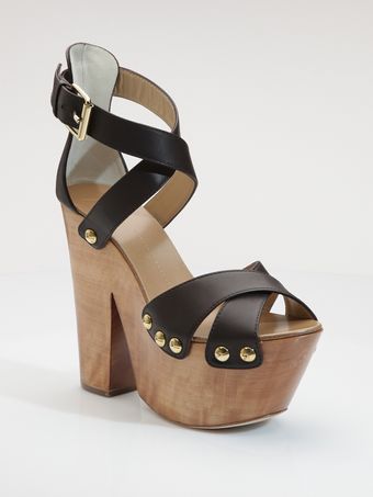 Giuseppe Zanotti Wood Clog Platform Sandals - Lyst