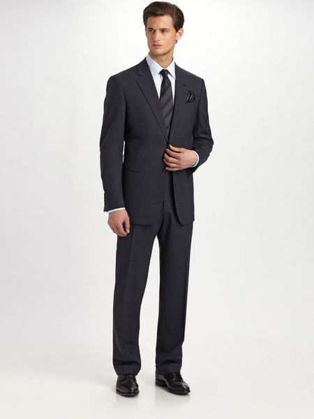 armani suit navy blue