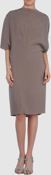 Ferragamo Short Dress in Gray (grey) - Lyst