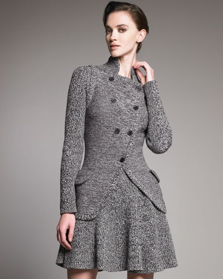 Alexander Mcqueen Circle Skirt in Gray (black) - Lyst