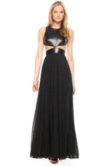 Michael Kors Leather-bodice Gown - Lyst