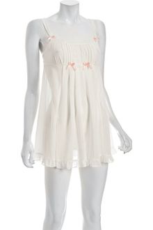 Betsey Johnson Pearl Chiffon Babydoll Chemise with Thong - Lyst
