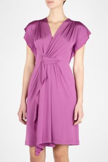 Philosophy di Alberta Ferretti Purple V-neck Wrap Dress - Lyst