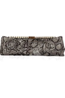 Valentino Rosette-embellished Python Clutch - Lyst