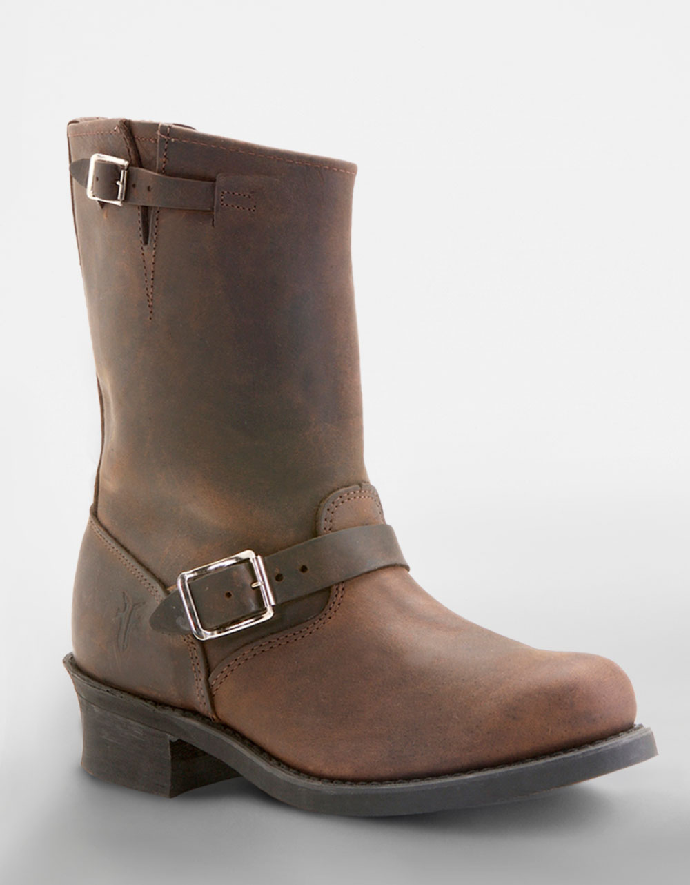 Frye Engineer Short Leather Boots In Brown Brown Leather Lyst