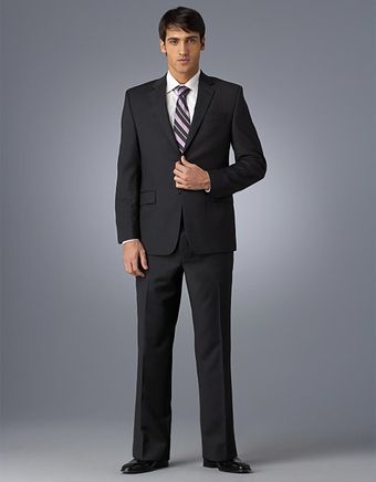 Calvin Klein Black Striped 2button Suit Jacket - Lyst