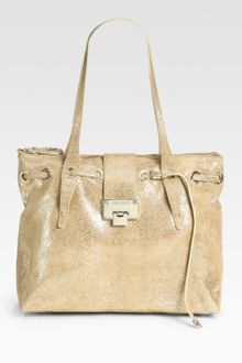 Jimmy Choo Rhea Glitter Suede Medium Tote Bag - Lyst