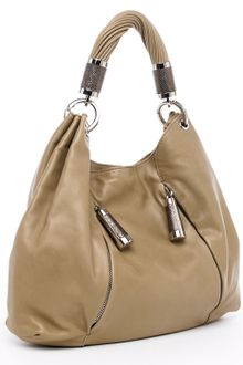 Michael Kors Tonne Leather Hobo, Hemp - Lyst