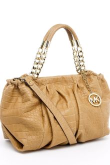 Michael Kors Michael Erin Large Shoulder Tote Peanut Crocodile - Lyst