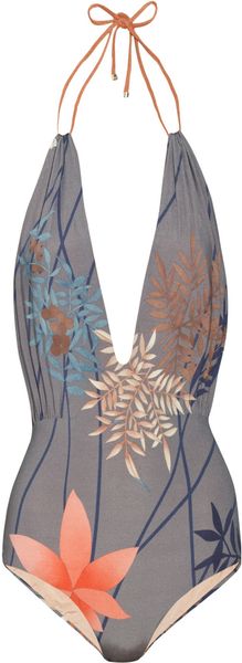 Missoni Mare Jura Printed Halterneck Swimsuit - Lyst