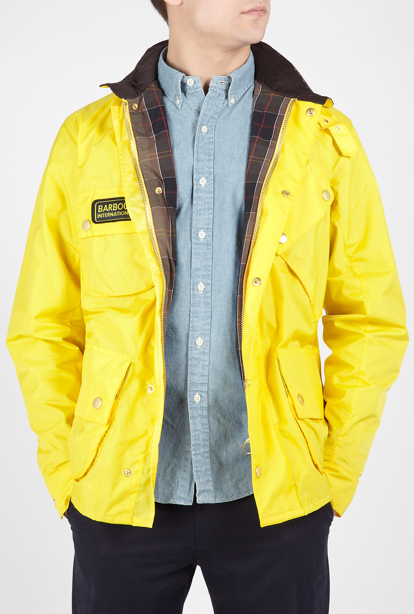 Barbour Yellow Light Nylon Twill International Jacket in Yellow for Men