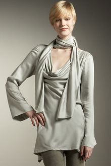 Donna Karan New York Scarf Tunic Blouse - Lyst