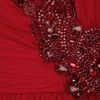 Marchesa Asymmetric Silkchiffon Gown in Red - Lyst