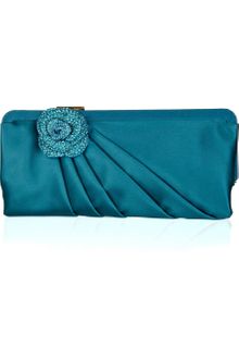Valentino Crystal-embellished Satin Clutch - Lyst