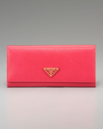 Prada Saffiano Continental Wallet - Lyst