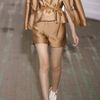 3.1 Phillip Lim Belted Satin Peplum Top in Brown (caramel) - Lyst