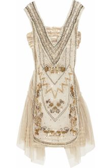 Anna Sui Embellished Tulle and Lace Dress - Lyst