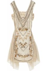 Anna Sui Embellished Tulle and Lace Dress