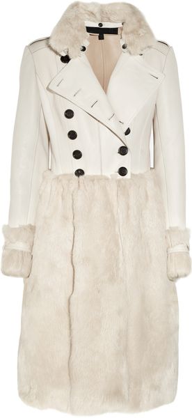 Burberry Prorsum Nappa Leather and Rabbit Coat - Lyst